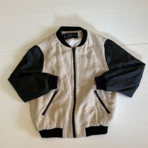 Zara girls large jacket linen